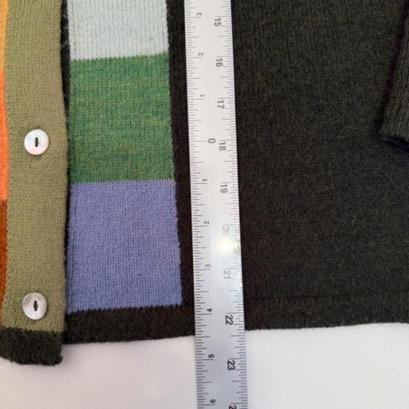 Cousin Johnny Wool/Angora Blend Colorful Cardigan Sweater Women's Large - Picture 7 of 15